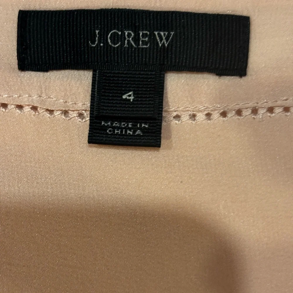 J.CREW Long Sleeve Drapey V-Neck SILK Blouse SZ 4